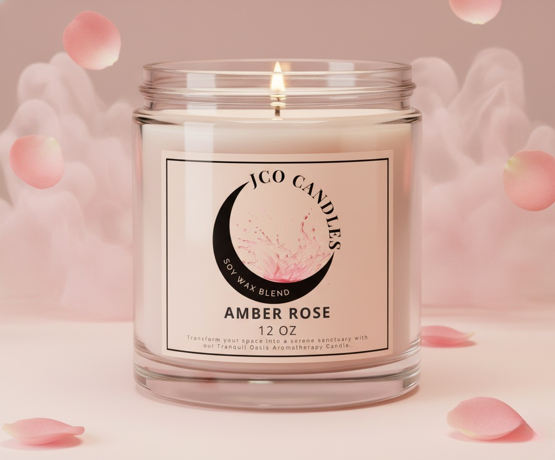 Amber Rose 12 ounce candle by JCO Candles