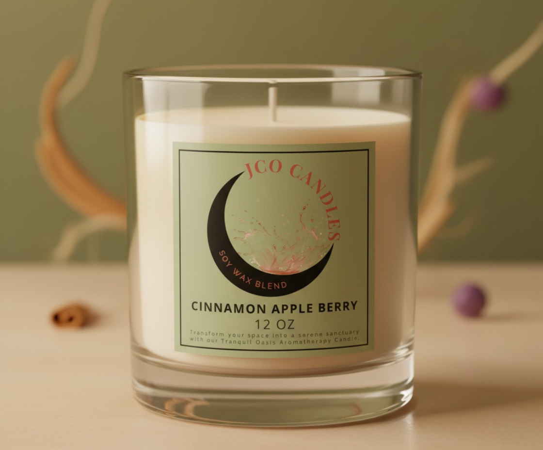 Cinnamon Apple Berry 12 ounce scented candle