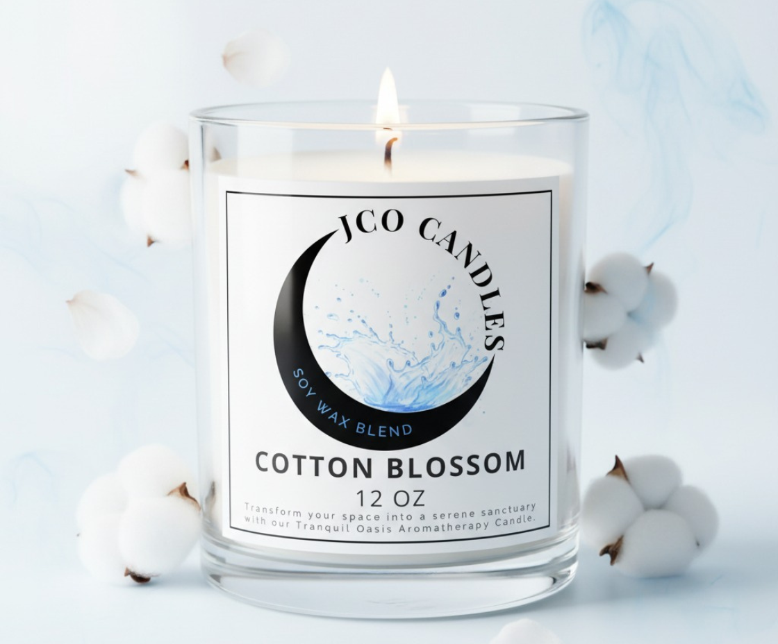 Cotton Blossom 12 ounce scented candle